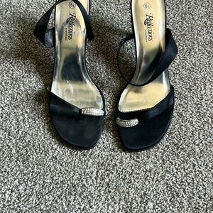 Special Occasions by Saugus Shoe Black Heels Slingback 8 1/2